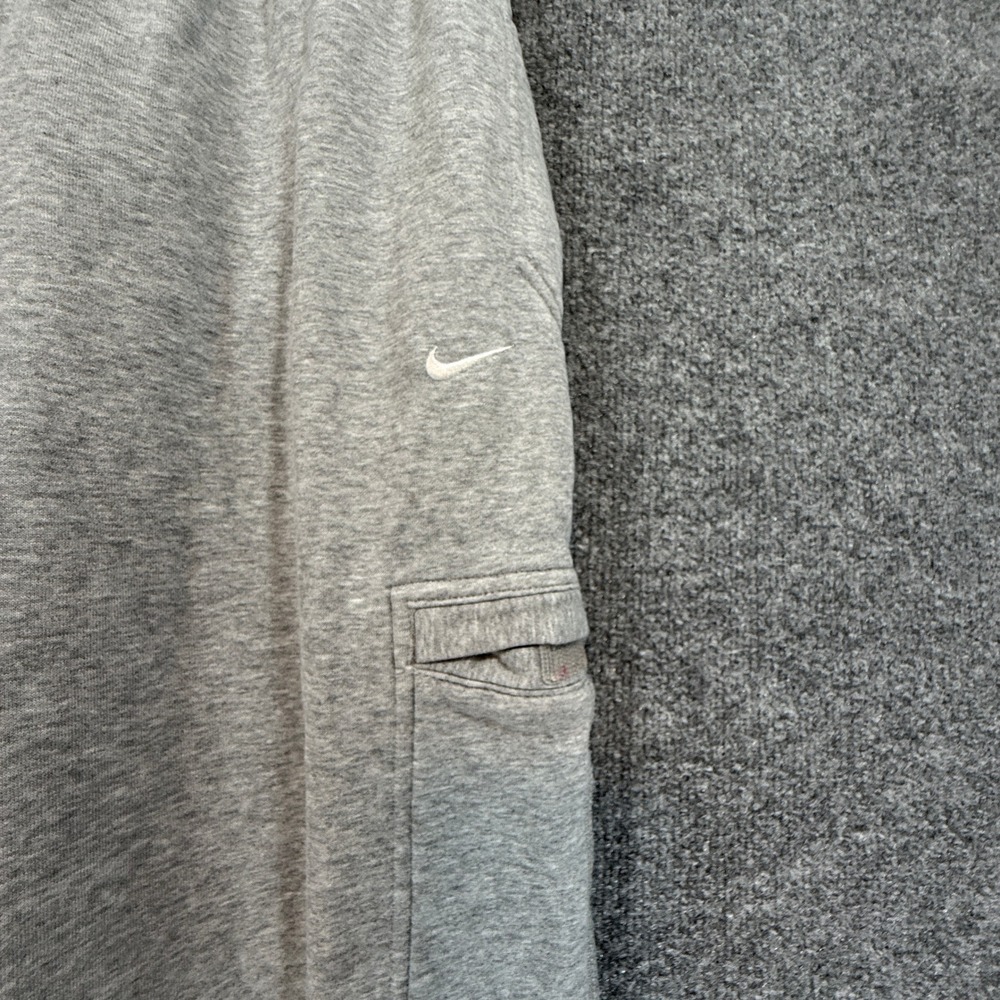 Nike Cargo Sweatpants Mens Medium Gray Fleece Straight Leg Athletic Lounge - Picture 4 of 11